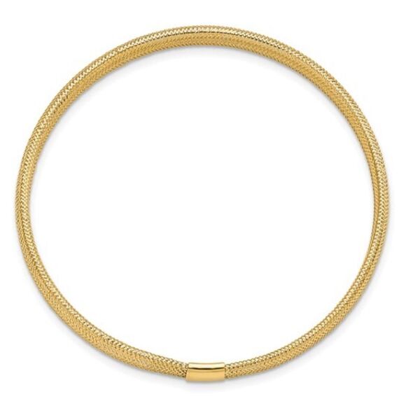The Wholesale Jewelers 10k Gold Stretch Mesh Bracelet - Picture 6 of 10